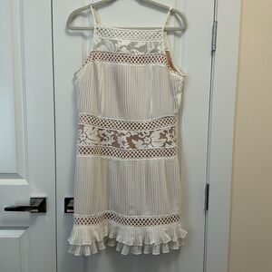 Ivory Adelyn Rae Crochet Mini Dress